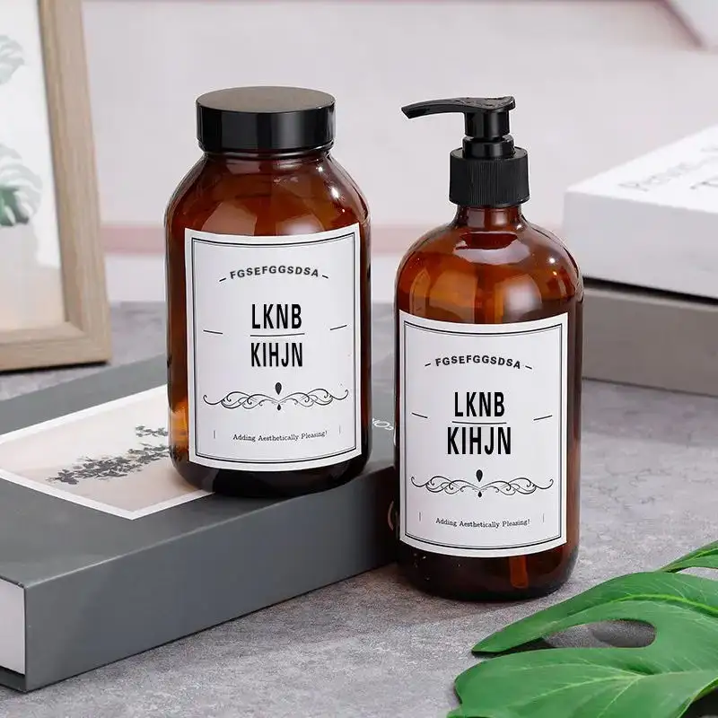 

Customized Body Wash Waterproof Adhesive Stickers Cosmetic Bottle Packaging Labels Essential Oil Sticker