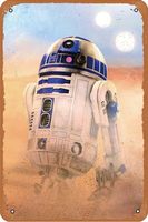 b1,R2D2 Action Poses Metal Tin Sign Vintage Art Wall Decor For Bars Cafes Home