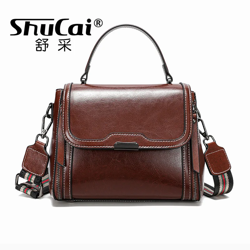 Genuine Leather Women\'s Crossbody Bags Female Commuter New Handheld Shoulder Bags luxury handbags