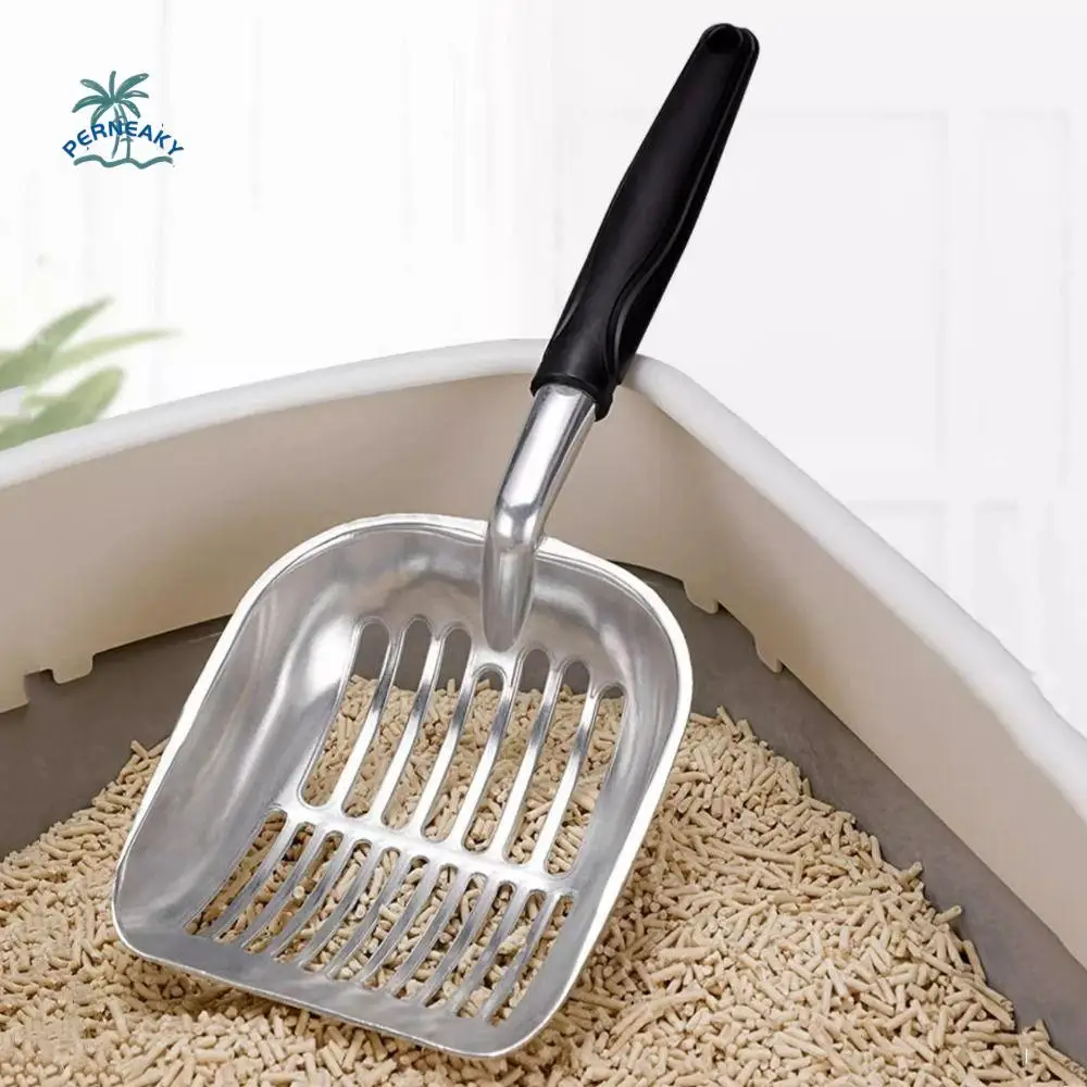 

Metal Scoop Cat Litter Shovel Long Handle Easy Clean Kitten Sanding Shovel Non Stick Hollow Sieve Cat Litter Scoop Pet Toilets