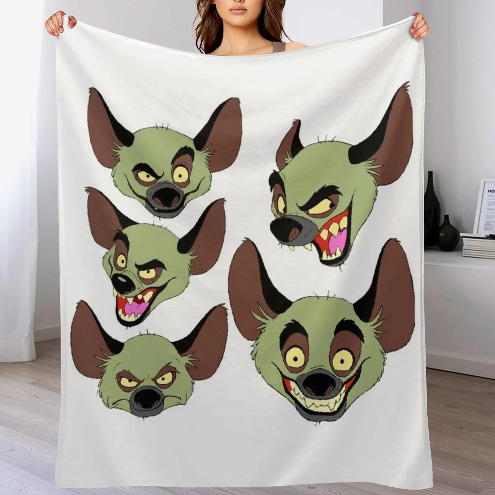

Hyena face pack Throw Blanket Portable Lightweight Blanket for Travel Camping