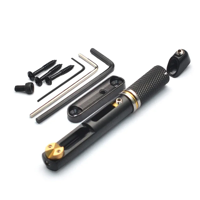

5Sets Saddle Headless Electric Guitar Bridge Tailpiece with Wrench for Headless Electric Guitar Black/Chrome