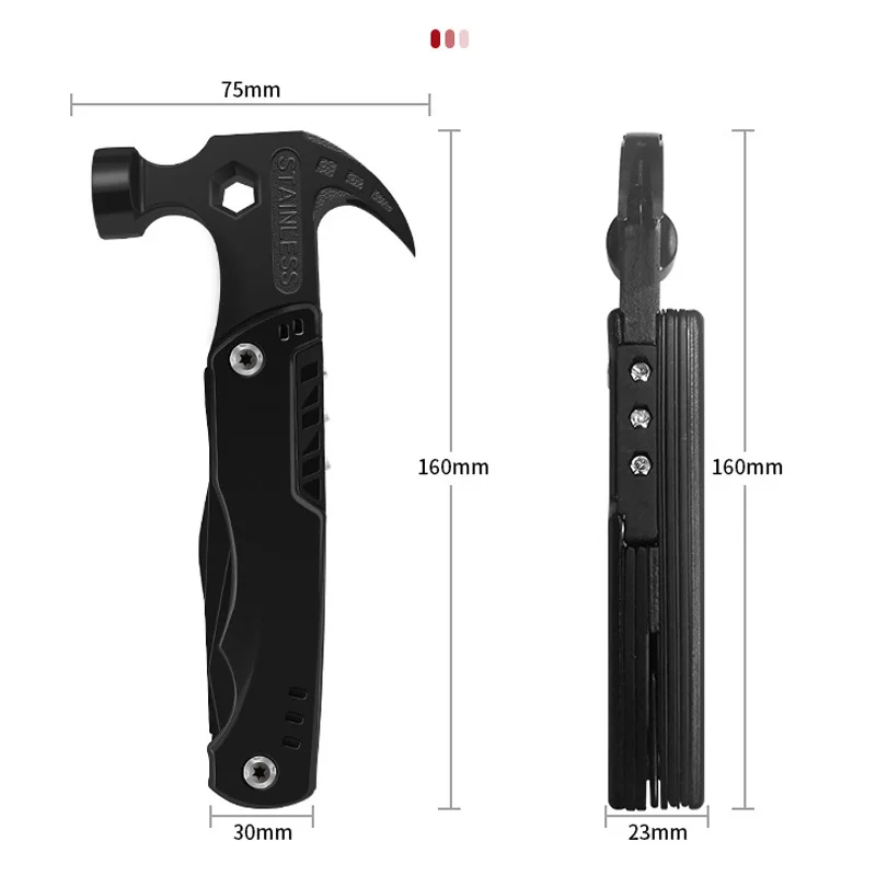 Multifunctional Pliers Multitool Claw Hammer Stainless Steel Tool With Nylon Sheath For Outdoor Survival Camping Hunting Hiking