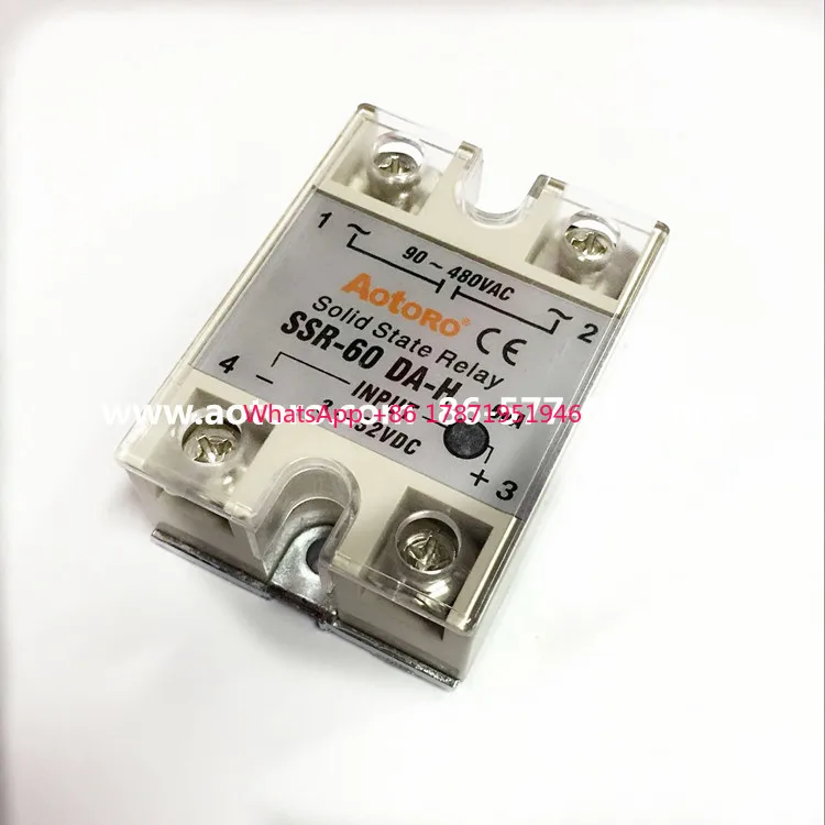 SOLID STATE RELAY SSR-60DA-H high voltage 60A DC-AC rester relay control board