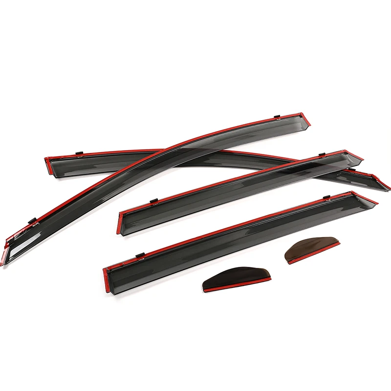 التفاصيل الخارجية 4 قطعة نافذة السيارة الجانبية قناع الحرس تنفيس المظلة المأوى المطر الحرس لهوندا CRV 2017 2018 2019 اكسسوارات السيارات #5