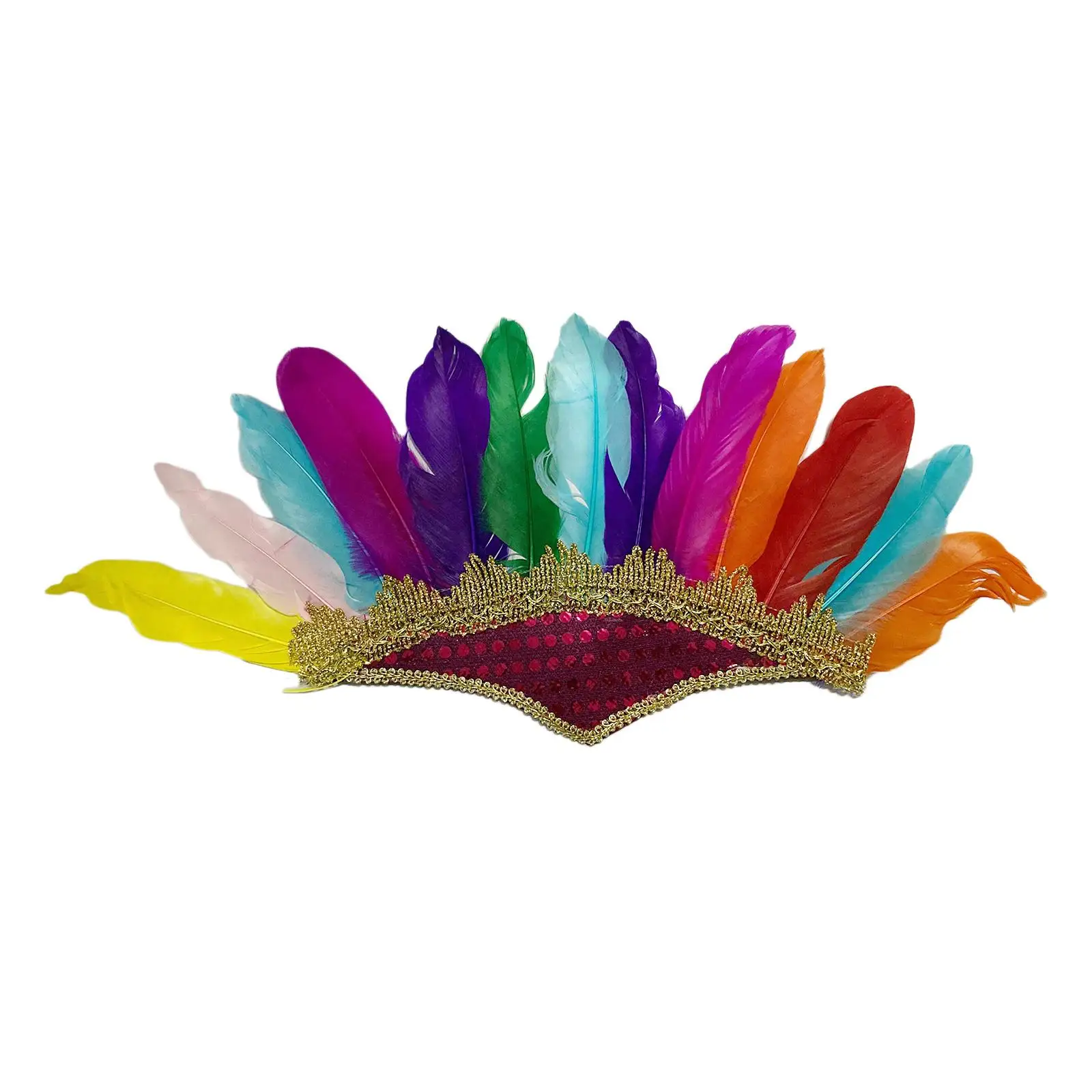 Large Feather Headdress Photo Props Headpiece Fancy Dress Carnival Festival