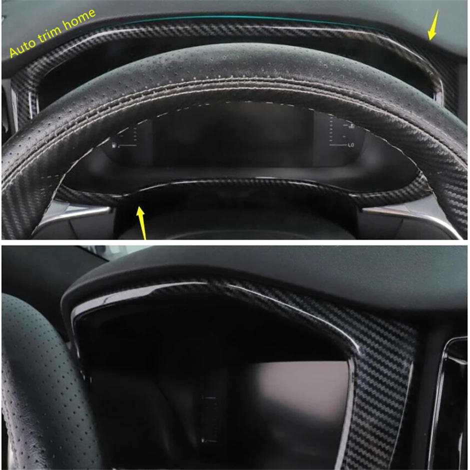 

ABS Dashboard Instrument Screen Decoration Frame Cover Trim Fit For Volvo XC60 2018 - 2024 Car Accessories