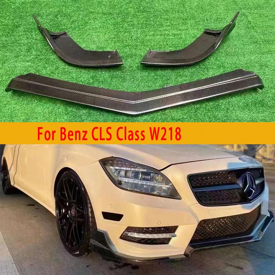 Carbon Fiber Front lip For Mercedes Benz CLS Class W218 CLS350 CSL63 2011-2013 Car Front Bumper Diverter Spoiler Car Accessories