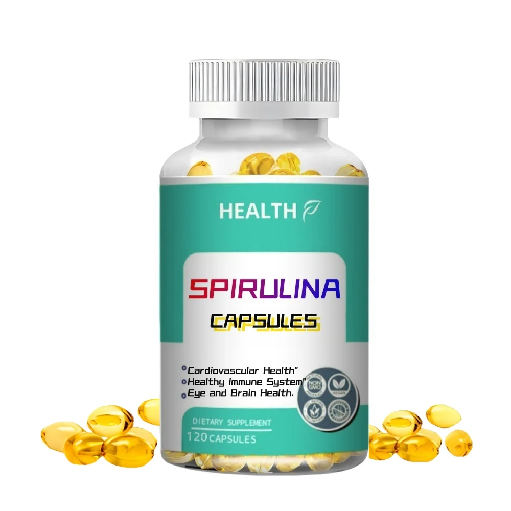 Pure Hawaiian Spirulina 2000mg, Vegan, Supports Immune System, Heart, Cells and Energy,120Capsules