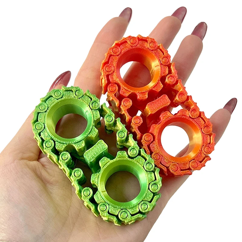 3D Printed Used For Stress And Anxiety Relief Tank Track Finger Gyroscope,Decompressed Fidget Spinner Finger Treads Fidget Track