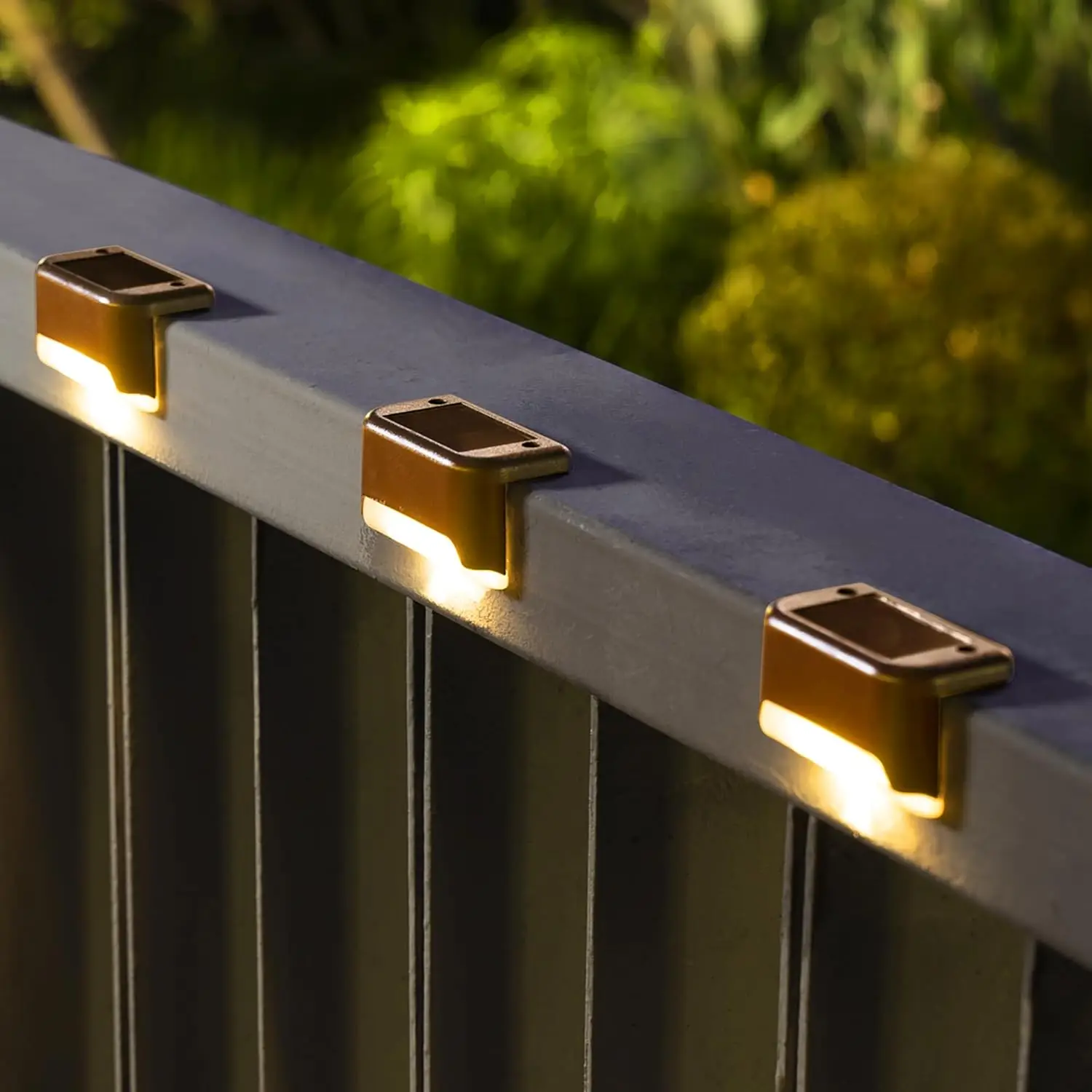 

16 Pack Solar Deck Lights Outdoor Waterproof LED for Stairs Fence Yard Patio Pathway Warm White