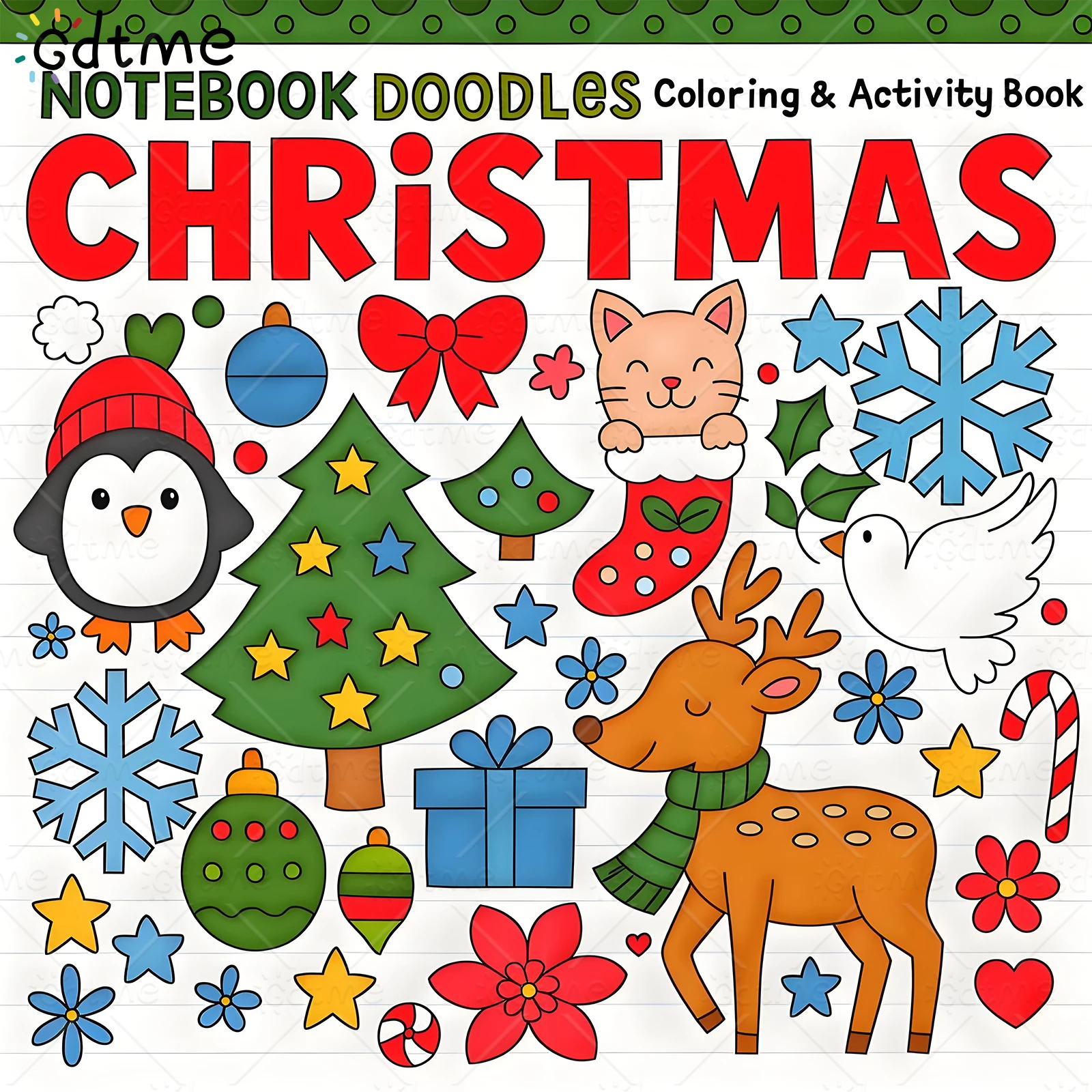 Christmsa Coloring Book For Adults And Teens Featuring 24-Page Festive Winter Scenes with Cute Furry Animals Perfect Gift