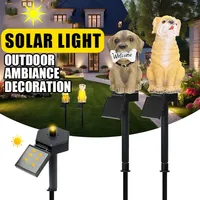 Outdoor Solar Lawn Lights Home Courtyard Garden Beautify Decoration Lamp Cute Cartoon Puppy Solar Energy Waterproof Lawn Lantern