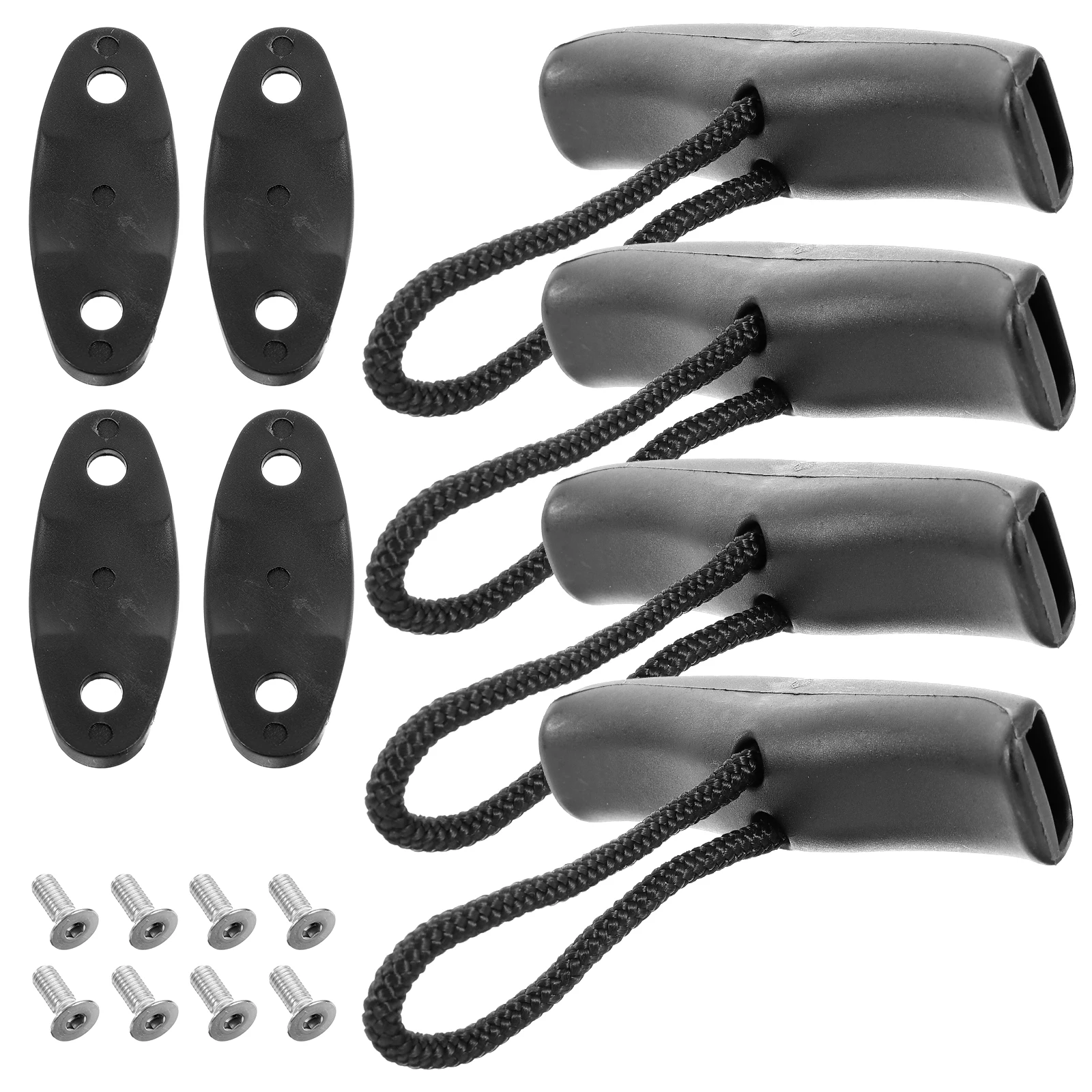 

4 set Durable Kayak Pull Handles With Rope Cord Marine Boat Canoe Accessories Replacement Kit T-Handle For Stable Grip
