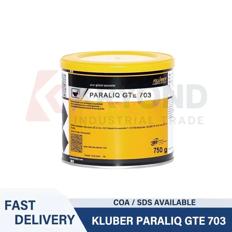 KLUBER GTE 703 Valve Grease Synthetic Food Grade Lubrication for Valves Fittings Seals with Long Lasting Reliable Performance