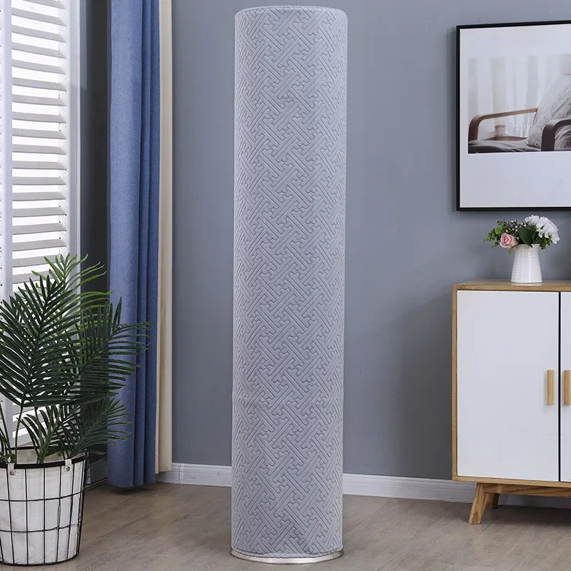 1pc Air Conditioner Cover Solid-Color Elastic Fabric Full-coverage Vertical Household Appliance Storage Dustproof Cover