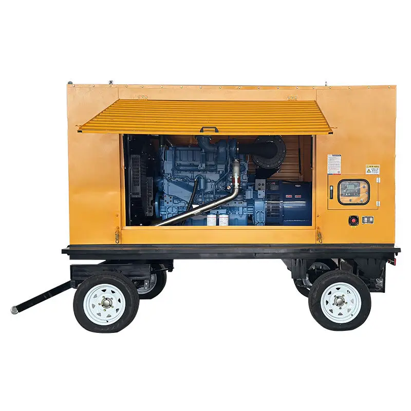 100kVA Silent Industrial Power Generator Set Diesel Generator with Soundproof Canopy Cover Shell for Factory Use