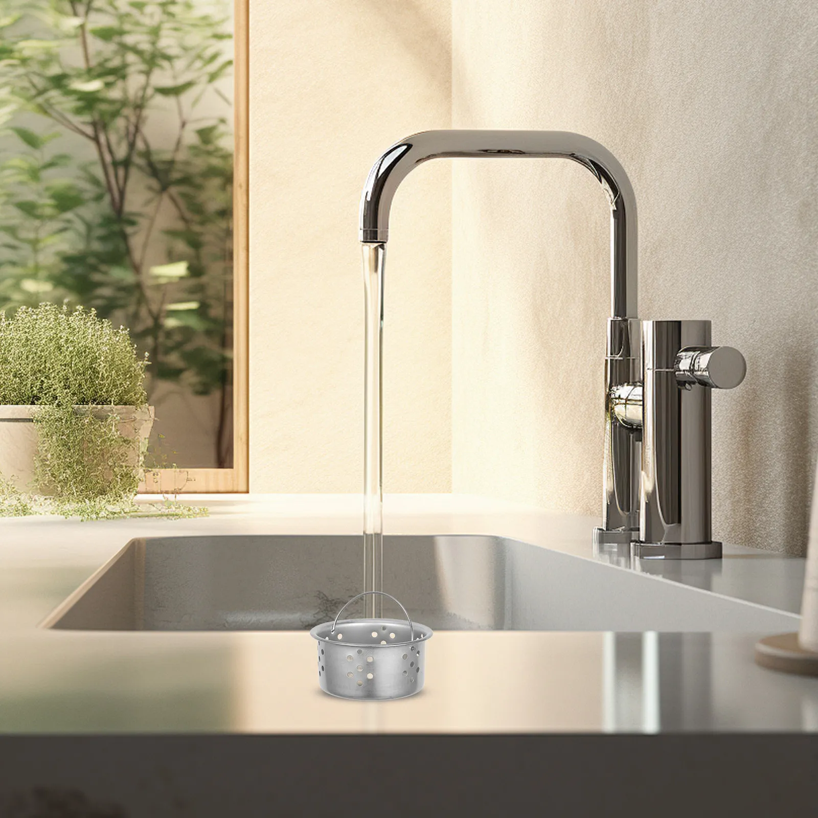 

Набор из 3-х фильтров-корзин для кухонной раковины из нержавеющей стали, сетчатый, глубокий, предотвращающий засоры, для сбора пищевых отходов, для слива в раковине