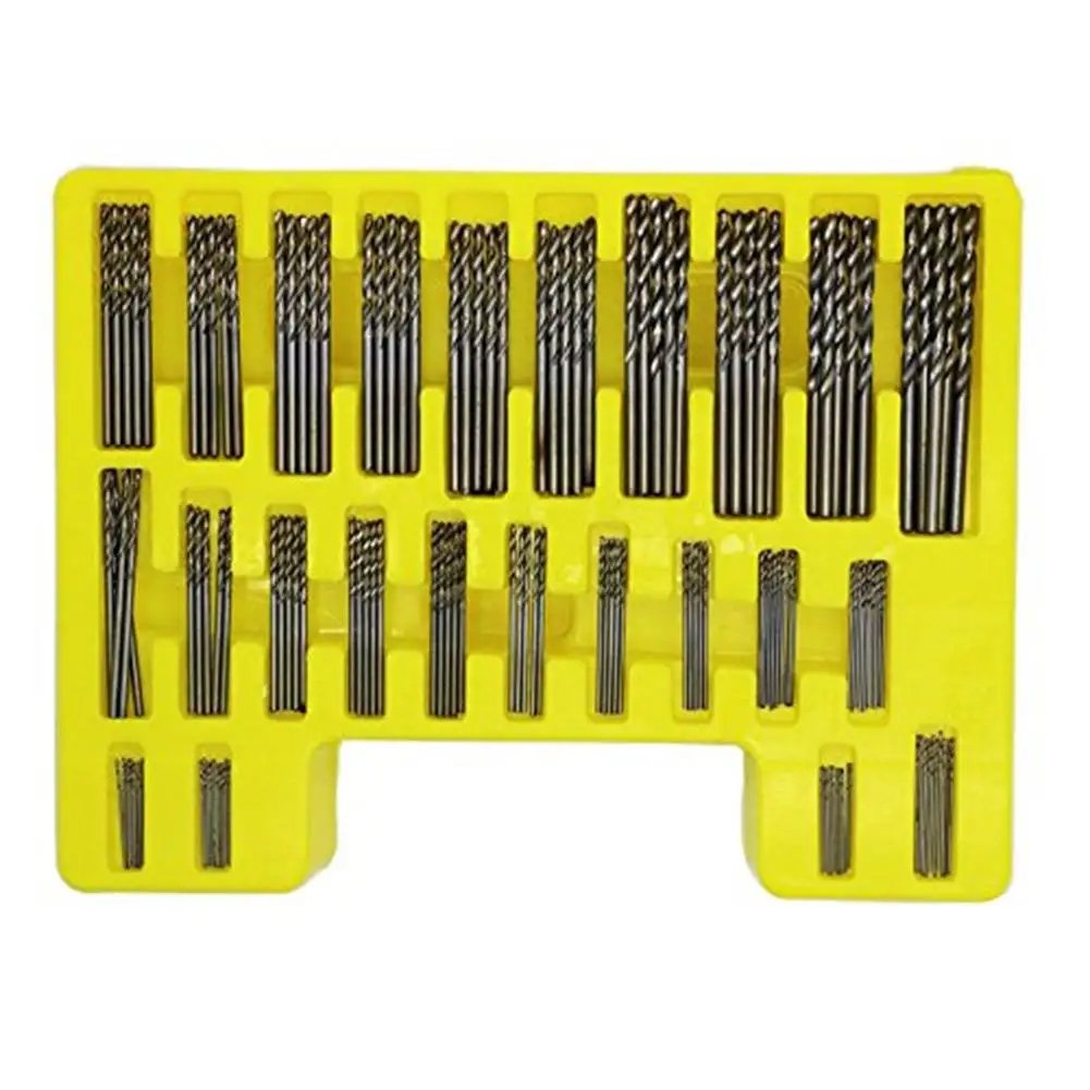 150pcs Professional Mini Twist Drill Bit Set With Plastic Storage Boxes Fast Drilling Speed High Speed Steel Drill Bit Set