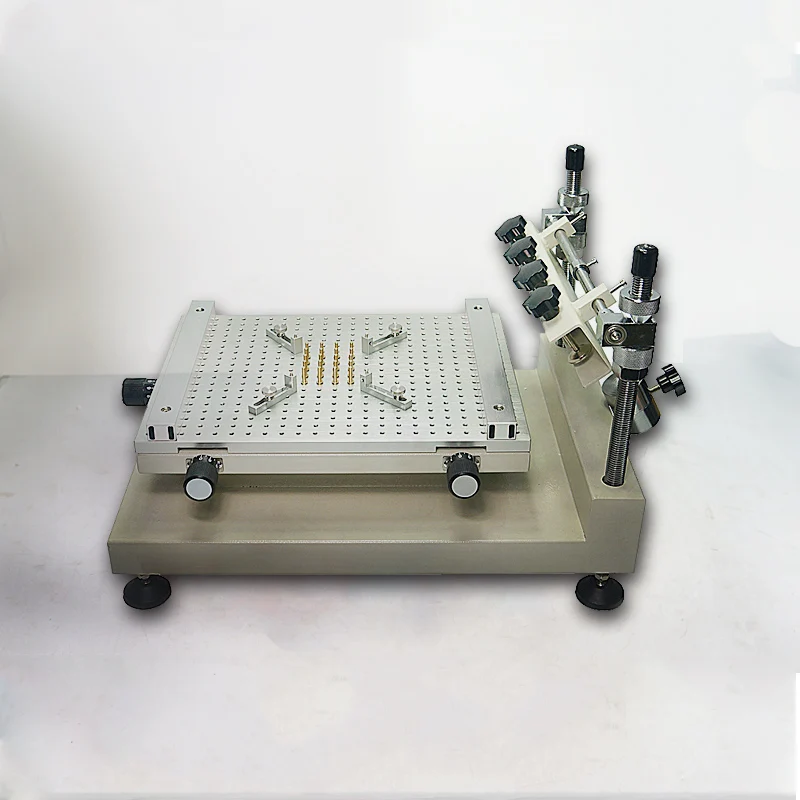 

Manual Solder Paste Printer Red Glue Chip Repair Silkscreen Printing Machine ZB3040H with 250x400mm Print Size