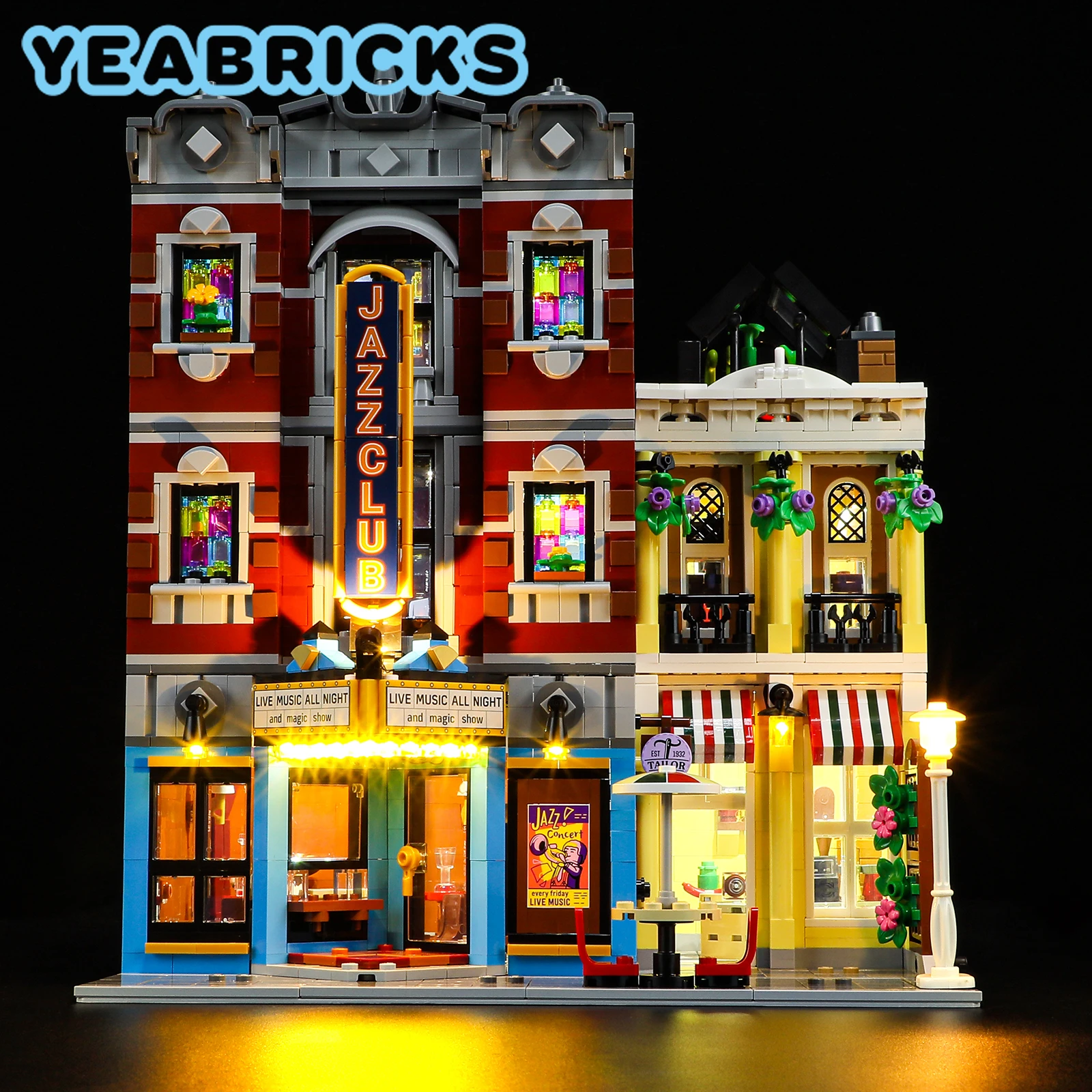 YEABRICKS LED Light Kit per 10312 Jazz Club Building Blocks Set (non includere il modello) mattoni giocattoli per bambini