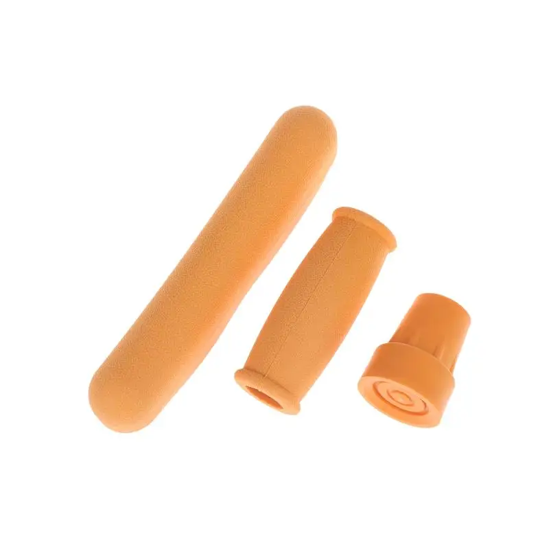 

Crutch Rubber Pads Underarm Cushion Hand Grip Feet Cap Replacement Kit for Walking Aid NonSlip Durable Set for Daily Mobility