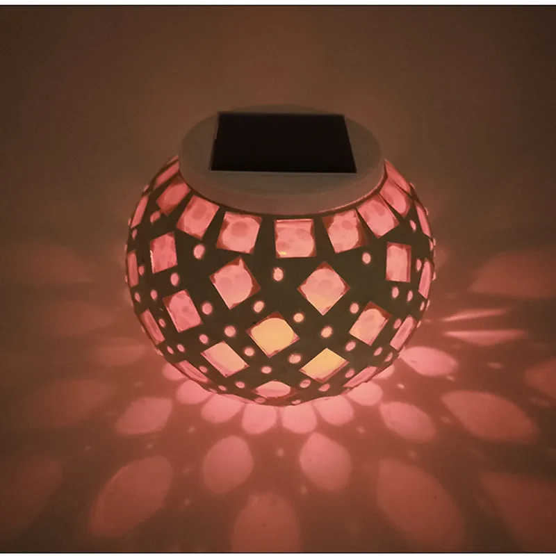 تغيير لون تعمل بالطاقة الشمسية كرة زجاجية مصابيح حديقة أضواء الطاولة الشمسية مقاوم للماء الشمسية Led ضوء الليل هدية تزيين المنزل