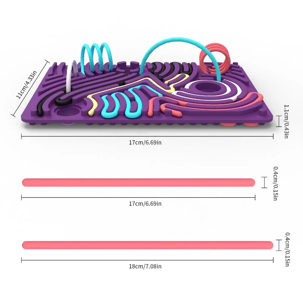 Scheda di attività sensoriale in silicone Attività che sviluppa abilità motorie Scheda sensoriale silenziosa Apprendimento Fidget Scheda occupata per bambini