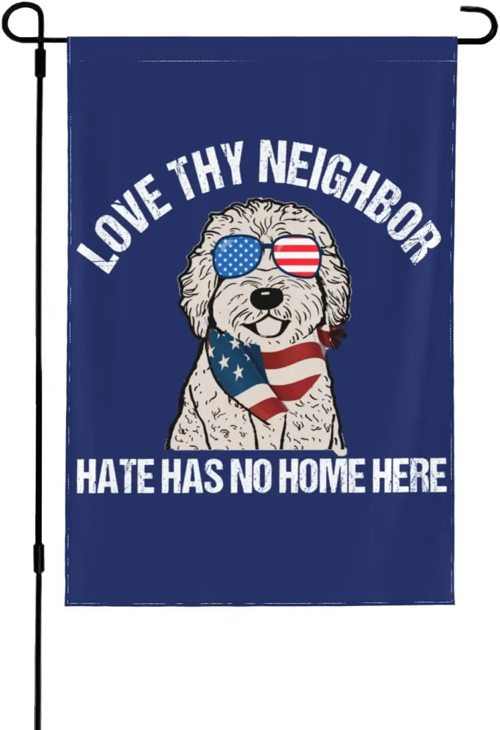 Love Thy Neighbor Be Kind Welcome Flag 12x18 Garden Flag Sign Double-Side Banner No Flagpole LOI zzo