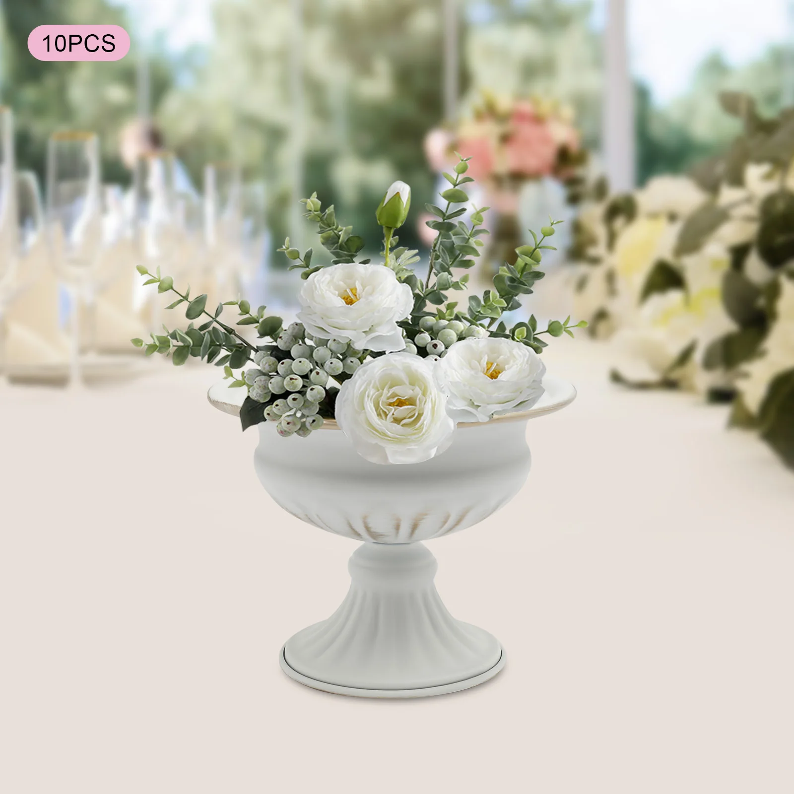 

Pcs of 10 Mini Sized Metal Elegant Wedding Centerpieces Vase for Wedding Party Decoration