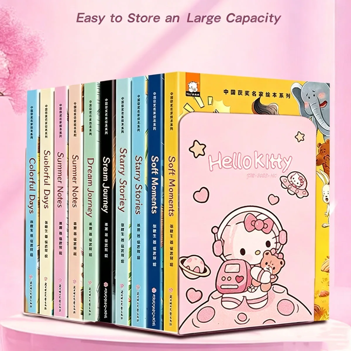 Sanrio Bookends – Hello Kitty & Cinnamoroll themes; L-Shaped Metal Design With Non-Slip Base; Great For Desktop Organization