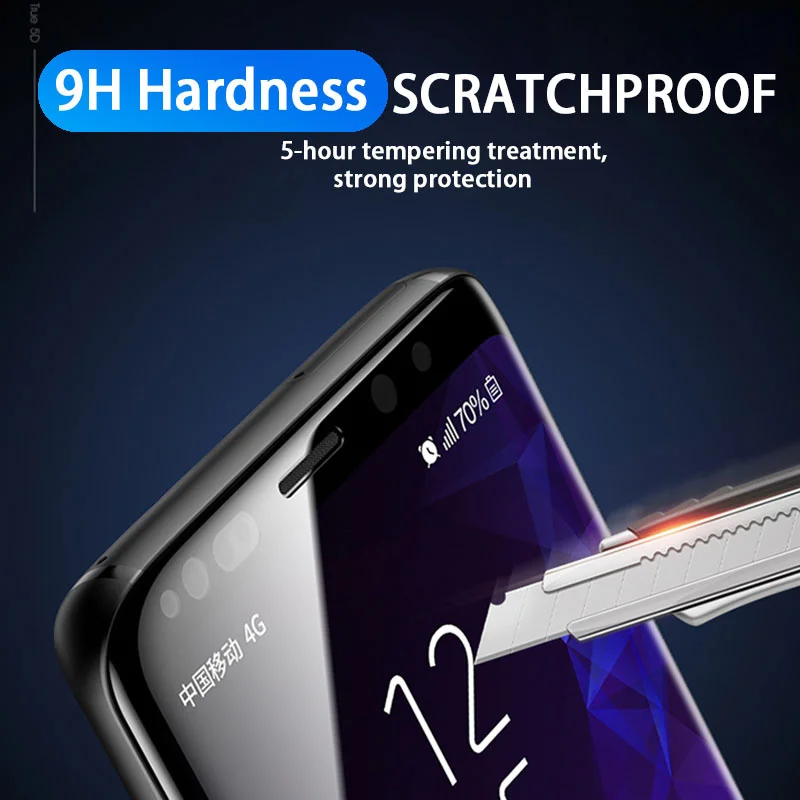 Curved Full Cover Tempered Glass For Samsung Galaxy S8 S9 Screen Protector Film For Galaxy S20 S10 Note 10 9 8 Protective Glas