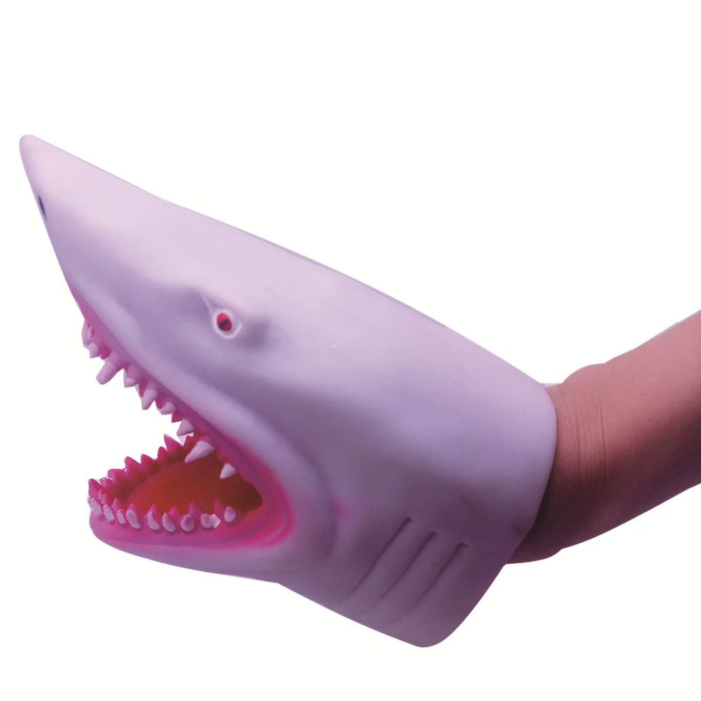 Handpuppe Fingerbeißen Spielzeug Party Zubehör Spiel Biss Tier Weiß Bitting Shark Mund Kind