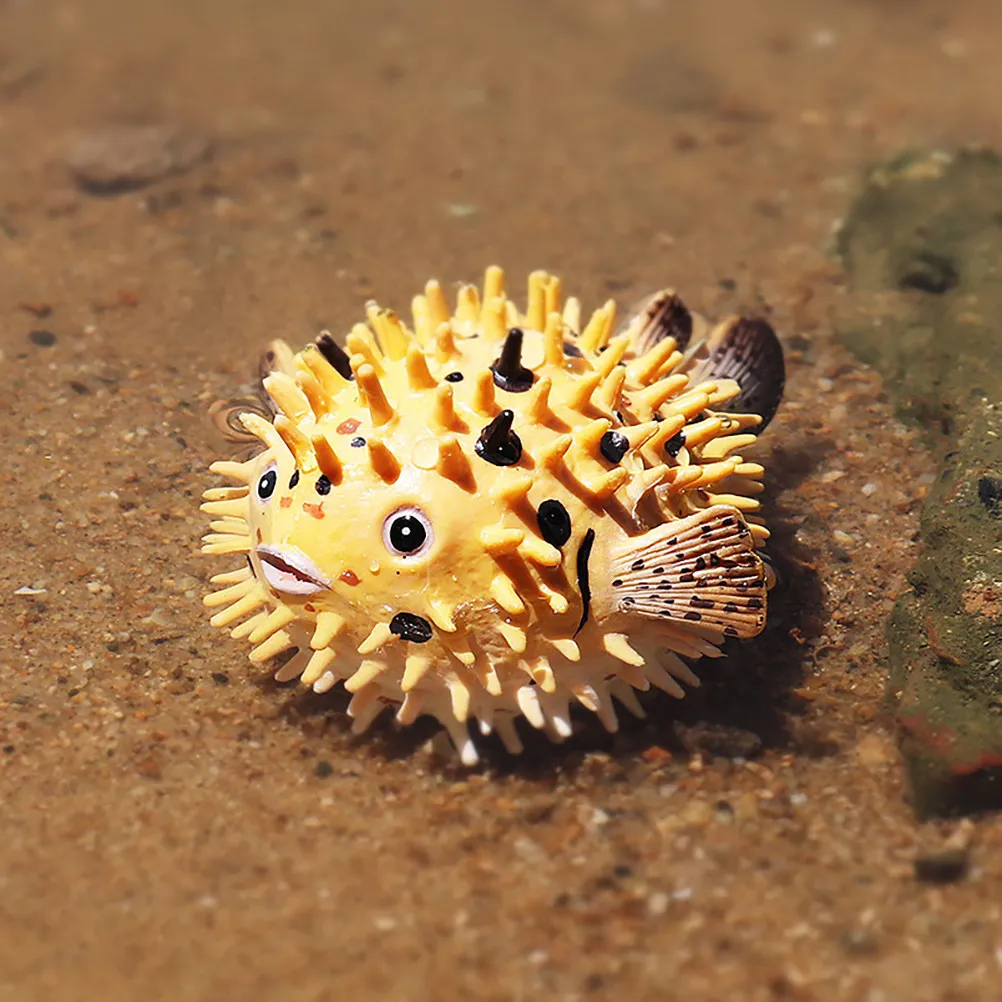 

1Pcs Handcrafted Porcupine Fish Marine Creature Adornment Visual Learning Tool Desktop Office Dorm Decor Kids Ocean Biology