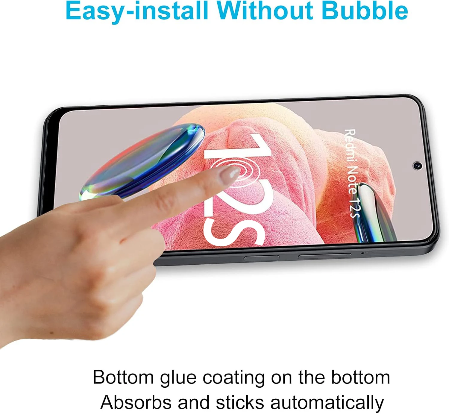 6,43 Zoll gehärtetes Glas für Redmi Note 12S Displayschutzfolie – Detail 5