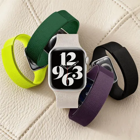 Магнитный силиконовый ремешок для Apple Watch Ultra 49/45/42/40/38 мм — фото товара