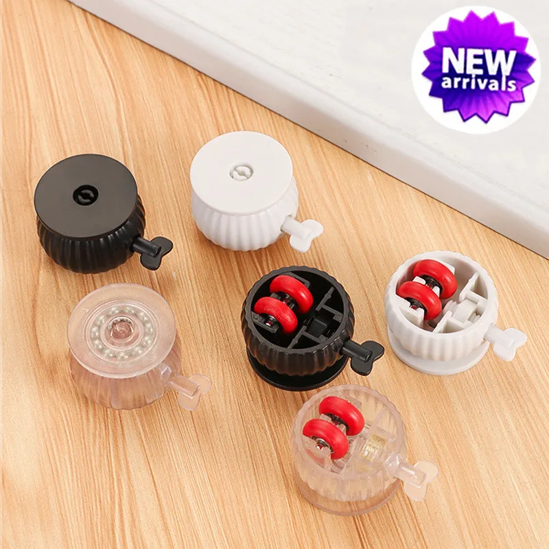 4Pcs/Set 360° Rotation Mute Furniture Casters Wheels Load-bearing Universal Wheel Self-Adhesive Swivel Caster Roller for Cabinet