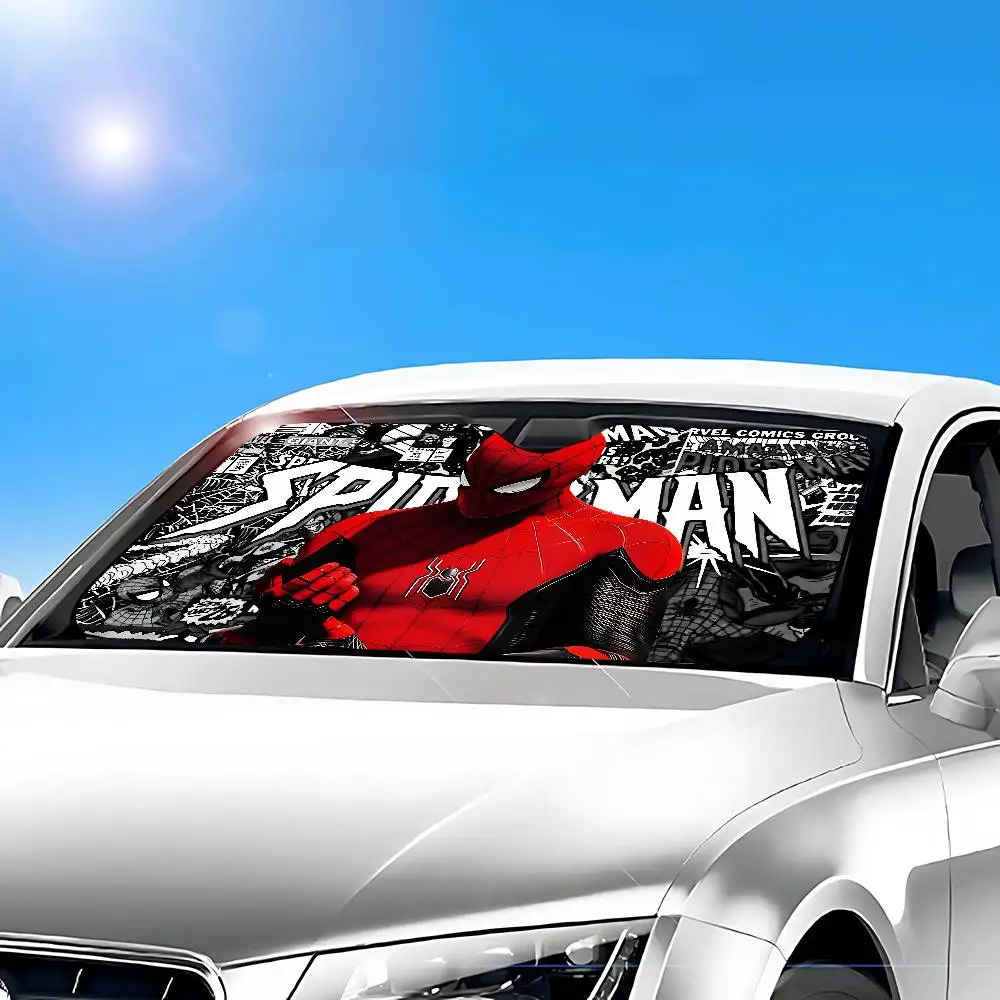 Cool-S-spider-manS Stylish And Trendy Windshield Sunshade, Car Windshield Cover, Car Sunshade Curtain, Car Sun Protection Cover view 3