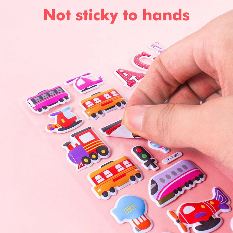 40 60 Different Sheets 3D Stickers for Kids Puffy Children Stickers Boys Girls Teachers Reward Craft Scrapbooking Gift Toys