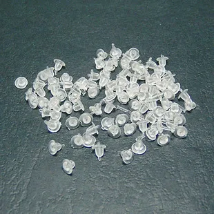 Earring Clutches Plastic Clear Soft Durable Secure Anti Drop Clasps for Stud DIY Jewelry Findings