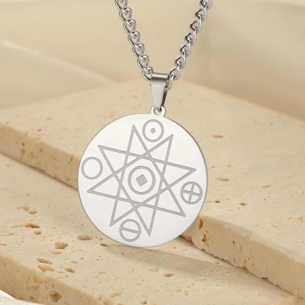 Dawapara Melchizedek Priestertum Symbol Halskette König des Friedens Oktagramm Anhänger Edelstahl religiösen Schmuck – Detail 11