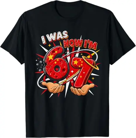 Y2k-T-Shirt mit Länderflaggen, bedruckt mit der Aufschrift „I Was 6 Now Im 7“, lustiges Six Seven Shirt, 7. Geburtstag für Jungen, modische Kleidung – Detail 5