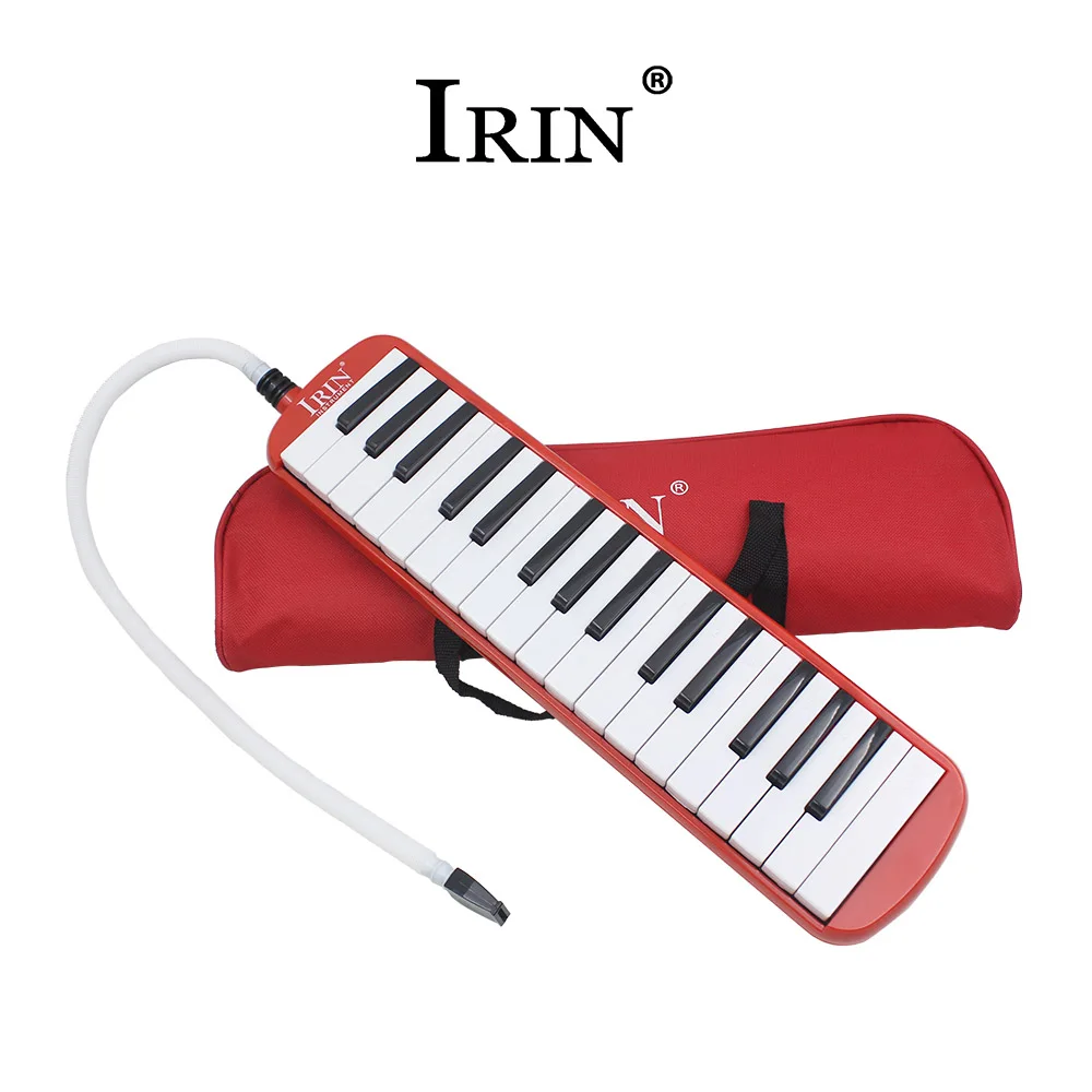 

IRIN 32 Key Soft Package Red Melodica Piano Keyboard Style Musical Instrument Harmonica Mouth Organ with Carrying Bag Mouthpiece