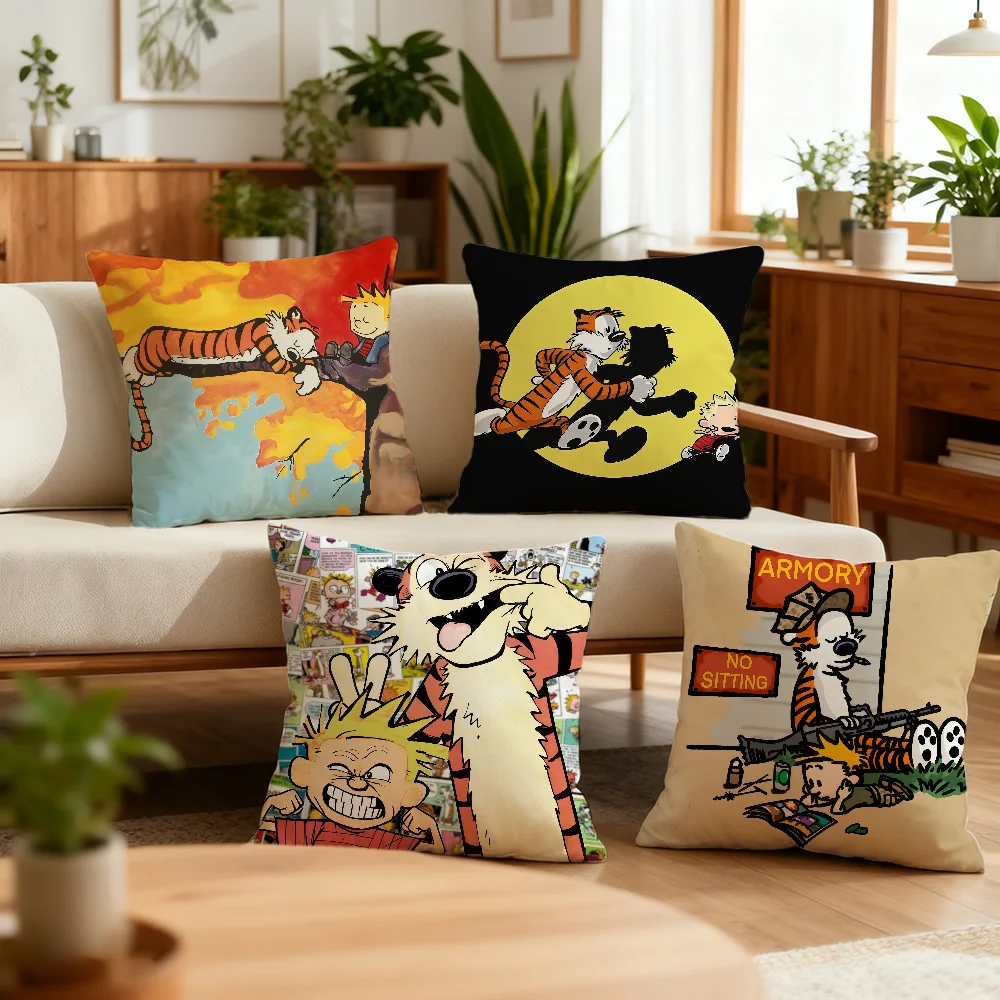 

Чехол для подушки C-Calvin и H-Hobbes: Декор для комнаты, магазина, автомобиля, лучший выбор для дома, офиса, кофейни. Наволочка для дивана с принтом в скандинавском стиле. Хит продаж.