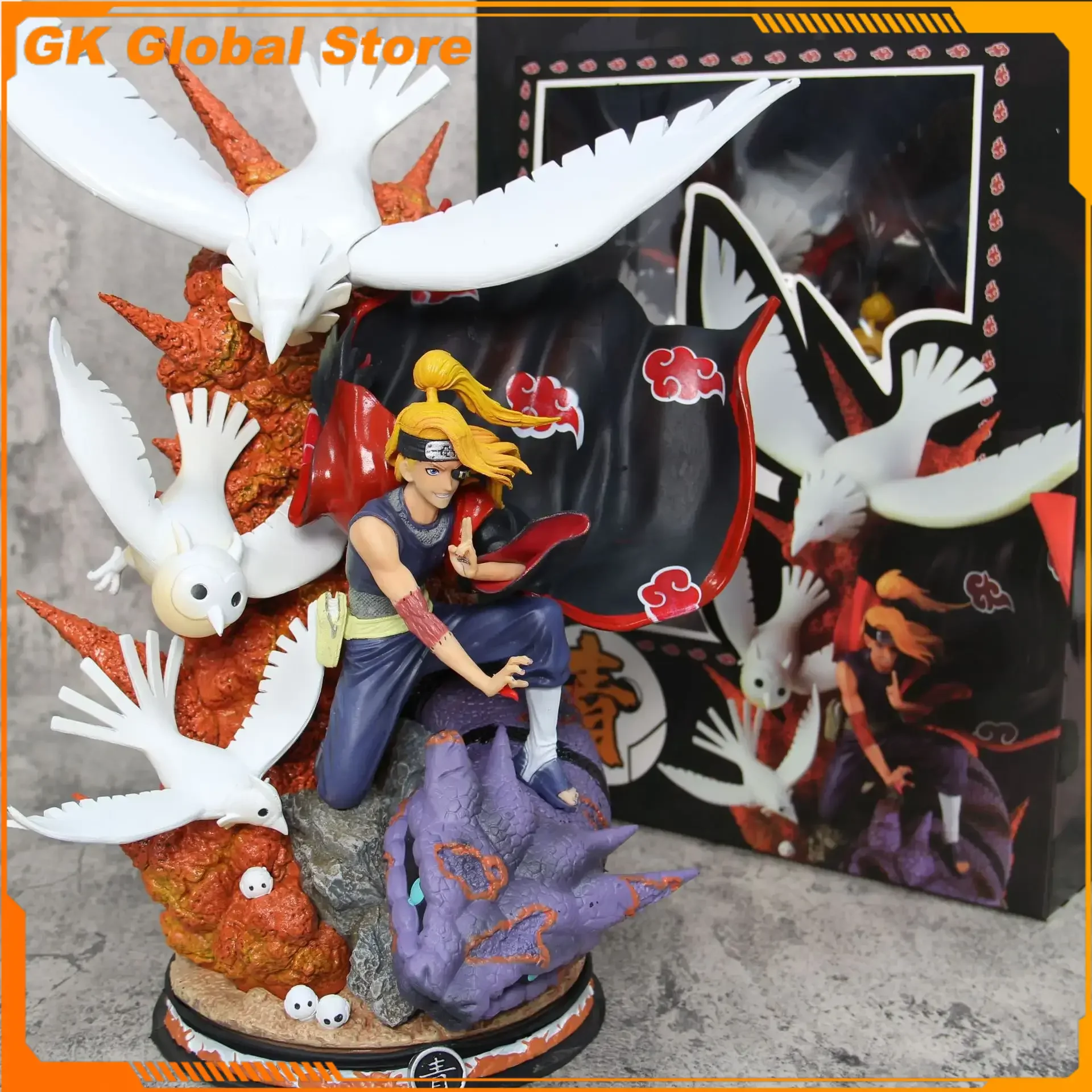 

New 40cm Naruto Anime Figure Deidara Akatsuki Peripheral Collect Statue PVC Model Desktop Decoration Ornaments Birthday Gift Toy