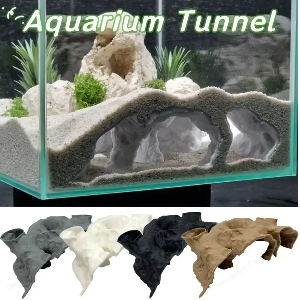 Divertida impresión 3D para pecera, cueva subterránea, descanso seguro, cueva Betta, nido de pescado, cueva de ocio, decoraciones para pecera
