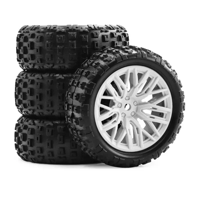 4 pçs 67mm pneu de borracha 12mm hex para arrma 1/18 2s typhon grom rc carro atualização peças acessórios