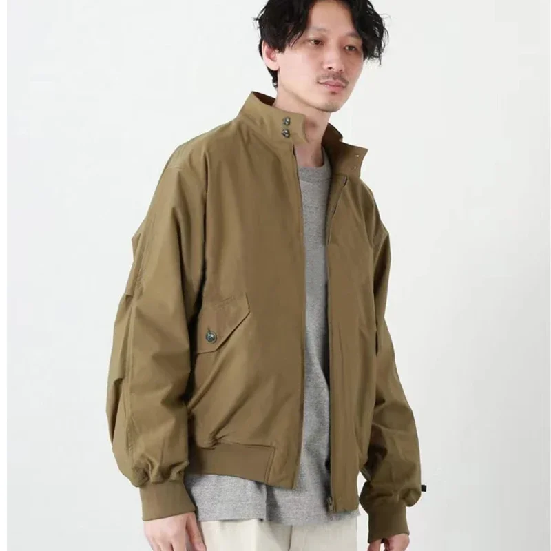 

Original Pier39SS Japan City Boy Loose Outdoor Urban Function Harrington Men Jacket Casual Stand Collar Blue Long Sleeve Coat