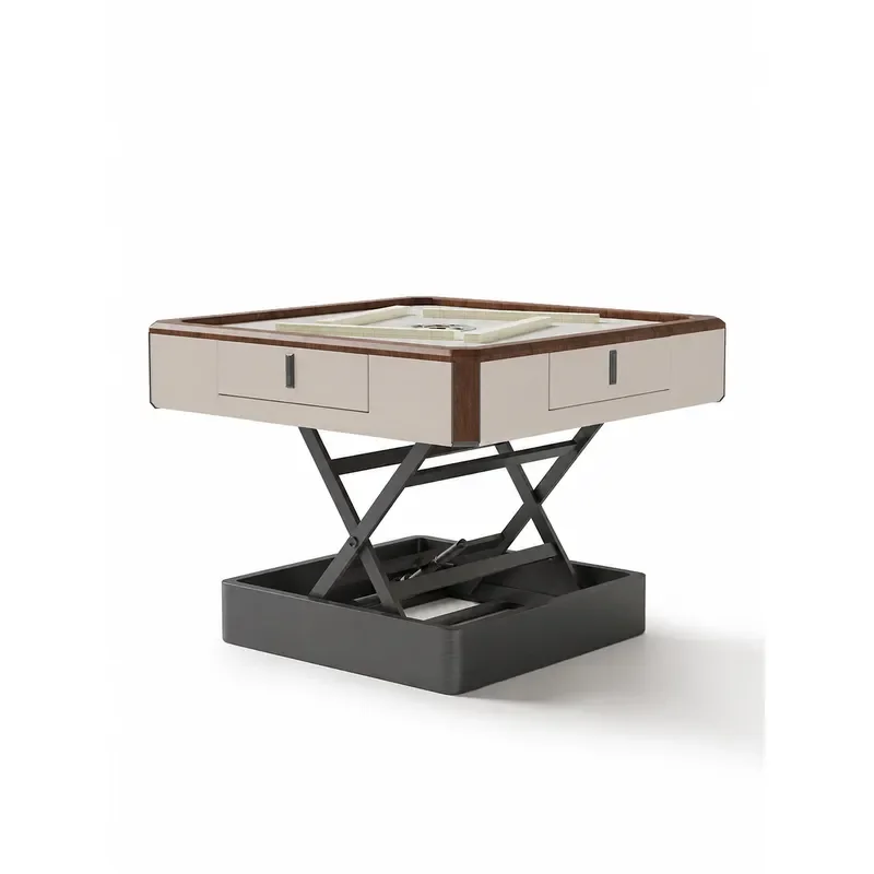 Black Walnut Automatic Mahjong Table Coffee Table Dual Purpose Household Multi Functional Integrated Lifting Mahjong Machine