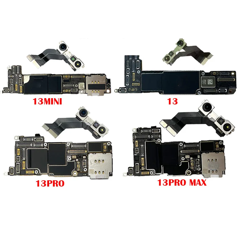 

Original Unlocked Motherboard For iPhone 13 13 pro 13 pro max 128gb 256 512 1TB with Face ID Mainboard Place Base